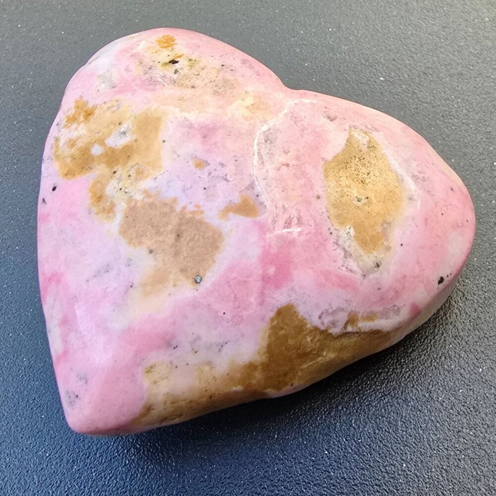 Natural ✦ Pink Rhodochrosite Quartz Crystal Heart ✦ Polished Palm Stone Peru - Picture 7 of 10
